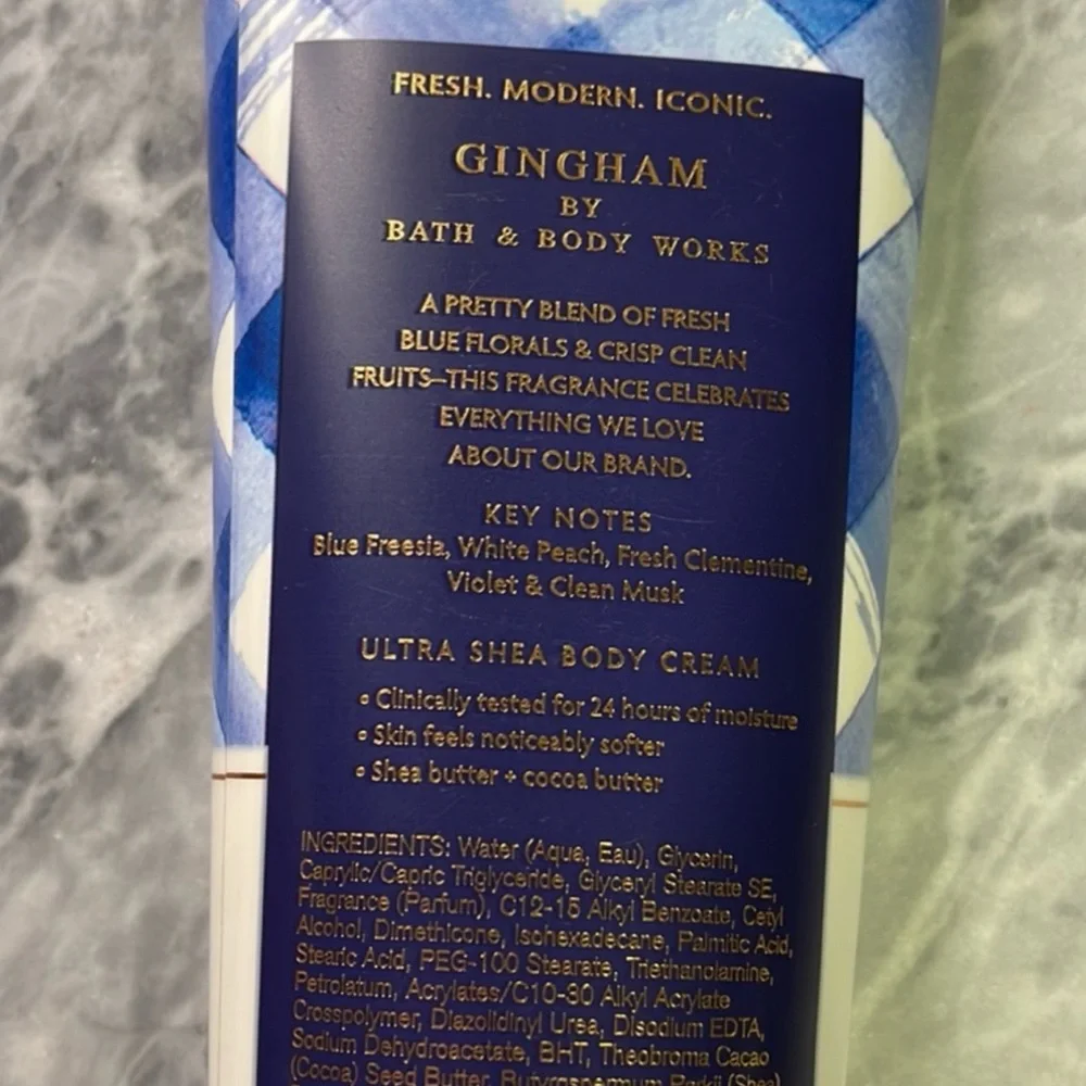 New Bath and Body Works Ultra Shea Body‎ Cream Gingham